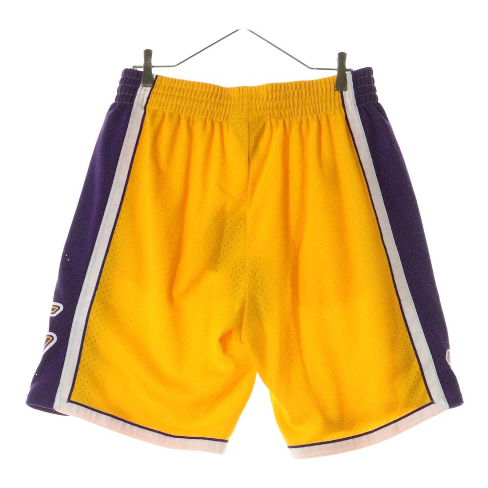 Mitchell&Ness(ミッチェル アンド ネス) 23SS 09 スウィングマン レイカーズ ユニフォーム ショート ショーツ ハーフパンツ イエロー/パープル SMSHCP19075-LALLGPR09