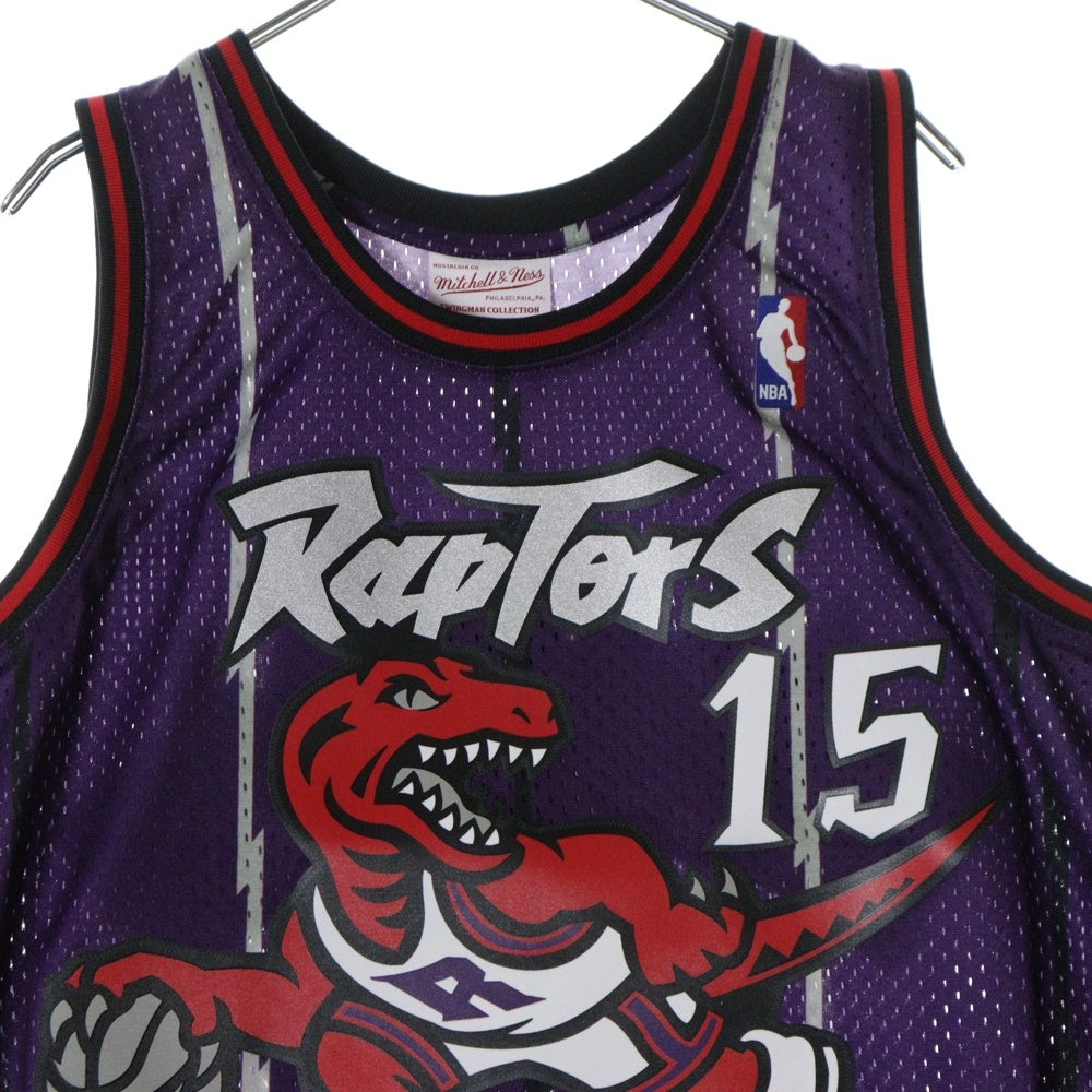 Mitchell&Ness(ミッチェル アンド ネス) 23SS NBA SWINGMAN ROAD JERSEY RAPTORS 98 VINCE CARTER ユニフォーム タンクトップ カットソー パープル/レッド SMJYGS18214-TRAPURP98VCA