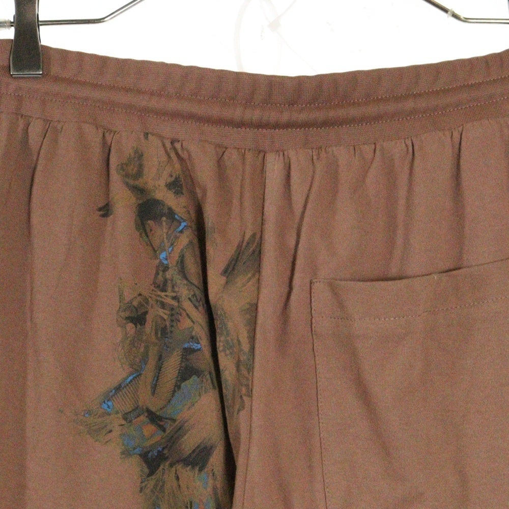 MARINE SERRE(マリーン セル) 23AW REGENERATED GRAPHIC PATCHWORK PANTS ジェネレイテッド グラフィックパッチワーク スウェットパンツ ブラウン/ブラック UPA022
