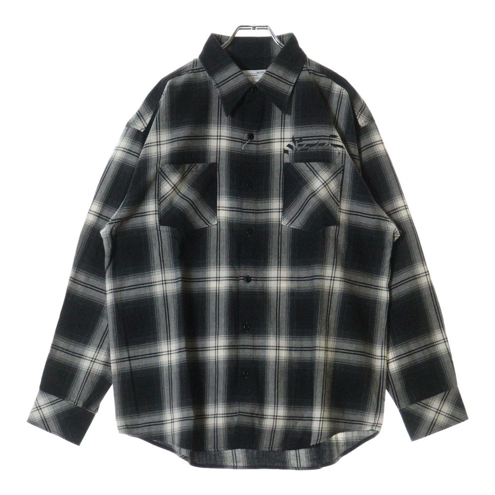 Rafu(ラフ) 23AW LOOSE JOINTS FLANNEL SHIRT ルーズ ジョイント フランネルシャツ 長袖シャツ ブラック Rafu23NL010GM