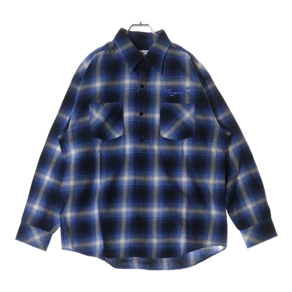 Rafu(ラフ) 23AW LOOSE JOINTS FLANNEL SHIRT ルーズ ジョイント フランネルシャツ 長袖シャツ ブルー Rafu23NL010GM