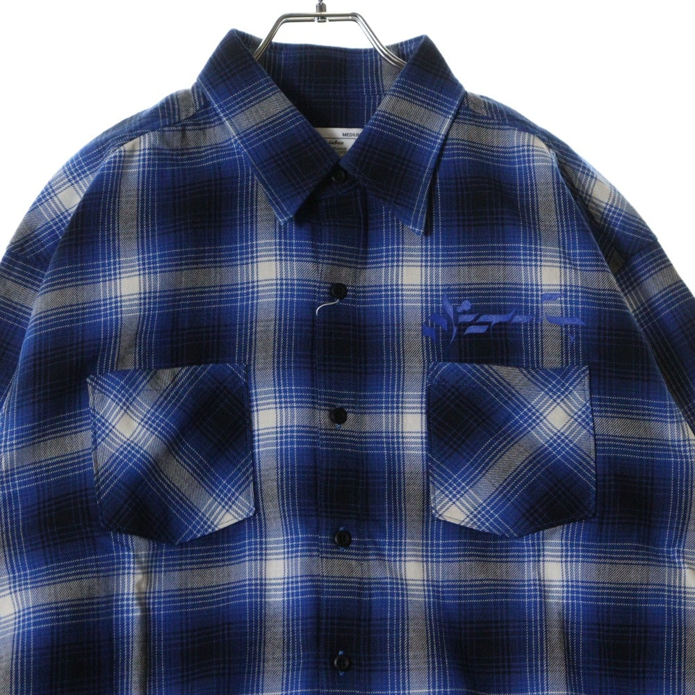 Rafu(ラフ) 23AW LOOSE JOINTS FLANNEL SHIRT ルーズ ジョイント フランネルシャツ 長袖シャツ ブルー Rafu23NL010GM