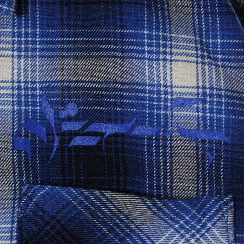 Rafu(ラフ) 23AW LOOSE JOINTS FLANNEL SHIRT ルーズ ジョイント フランネルシャツ 長袖シャツ ブルー Rafu23NL010GM