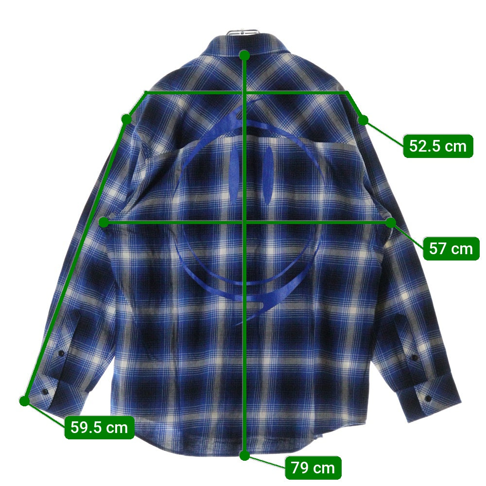 Rafu(ラフ) 23AW LOOSE JOINTS FLANNEL SHIRT ルーズ ジョイント フランネルシャツ 長袖シャツ ブルー Rafu23NL010GM