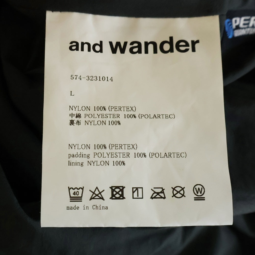 and wander(アンドワンダー) 23AW ×ALPHA DIRECT AIR HOODIE アルファダイレクト リフレクト エア バラクラバフーディ ジップアップ ナイロンジャケット ブラック 574-3231014