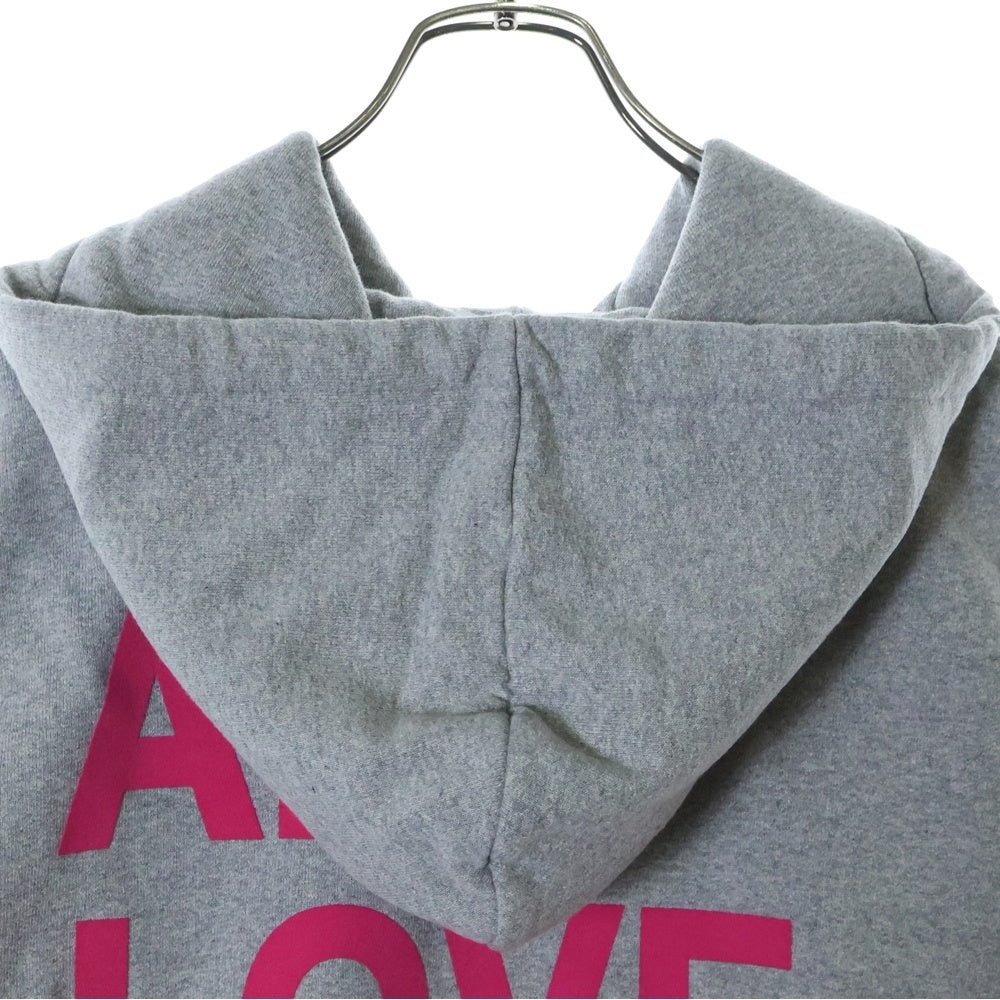 Perfect Ribs(パーフェクトリブス) 23AW BASIC ZIP HOODIE フェルトパッチ ベーシック ジップアップパーカー フーディ 裏起毛 グレー