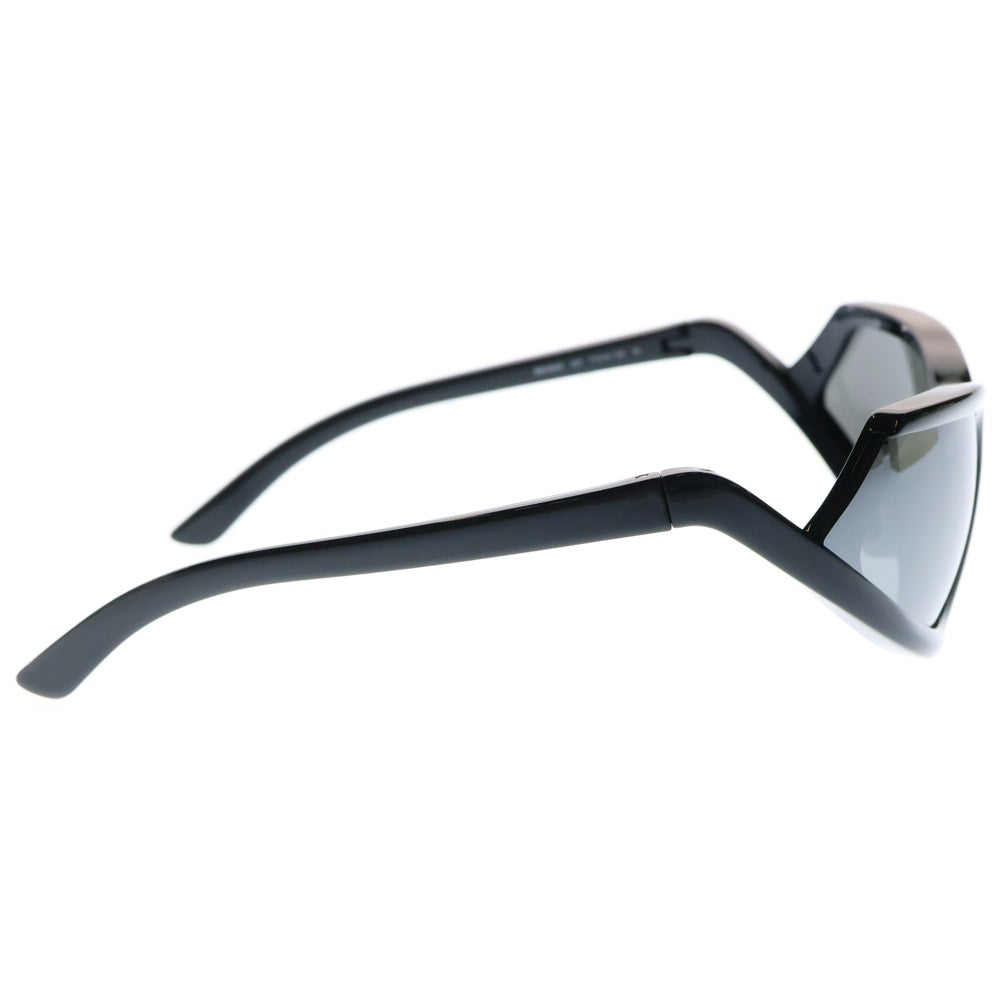 BALENCIAGA(バレンシアガ) 23AW WRAP SUNGLASSES ブラックミラー サイドロゴ ラップサングラス メガネ アイウェア ブラック BB0289S-001