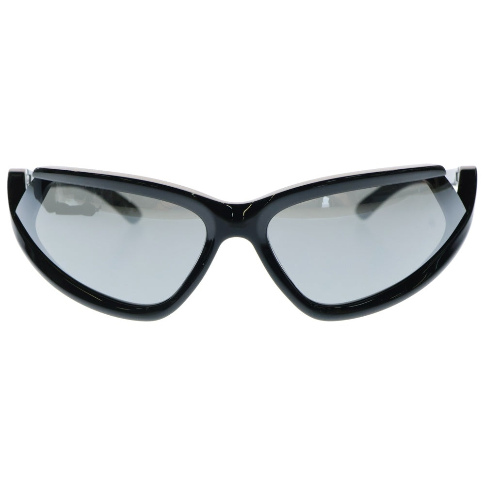 BALENCIAGA(バレンシアガ) 23AW WRAP SUNGLASSES ブラックミラー サイドロゴ ラップサングラス メガネ アイウェア ブラック BB0289S-001