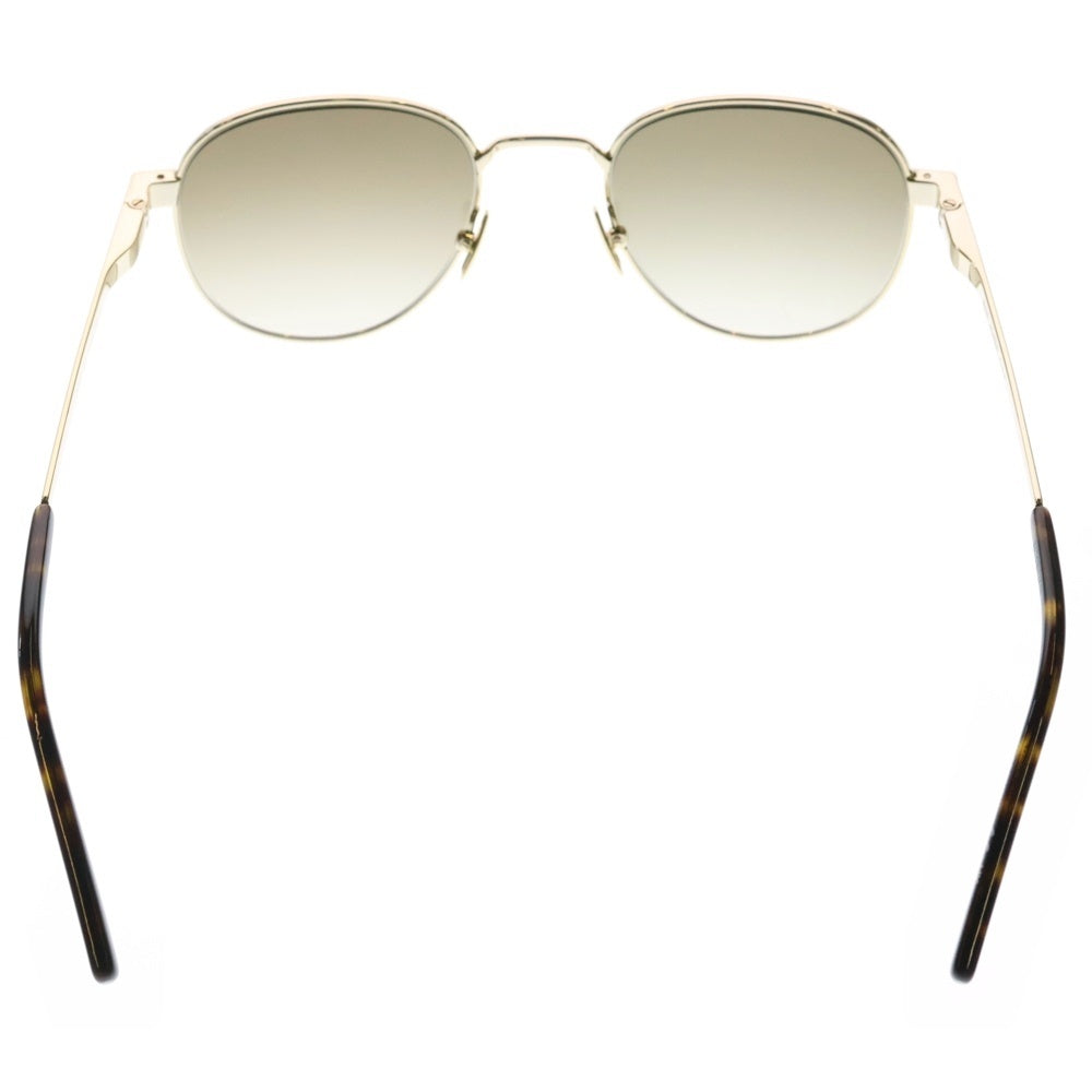 SAINT LAURENT PARIS(サンローランパリ) 23AW サイドロゴ アジアンフィット ウェリントン サングラス メガネ アイウェア ブラウン/ゴールド SL555-003