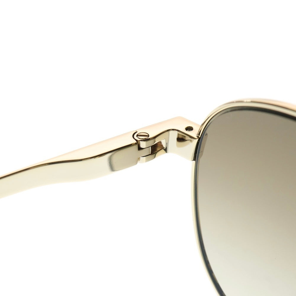 SAINT LAURENT PARIS(サンローランパリ) 23AW サイドロゴ アジアンフィット ウェリントン サングラス メガネ アイウェア ブラウン/ゴールド SL555-003