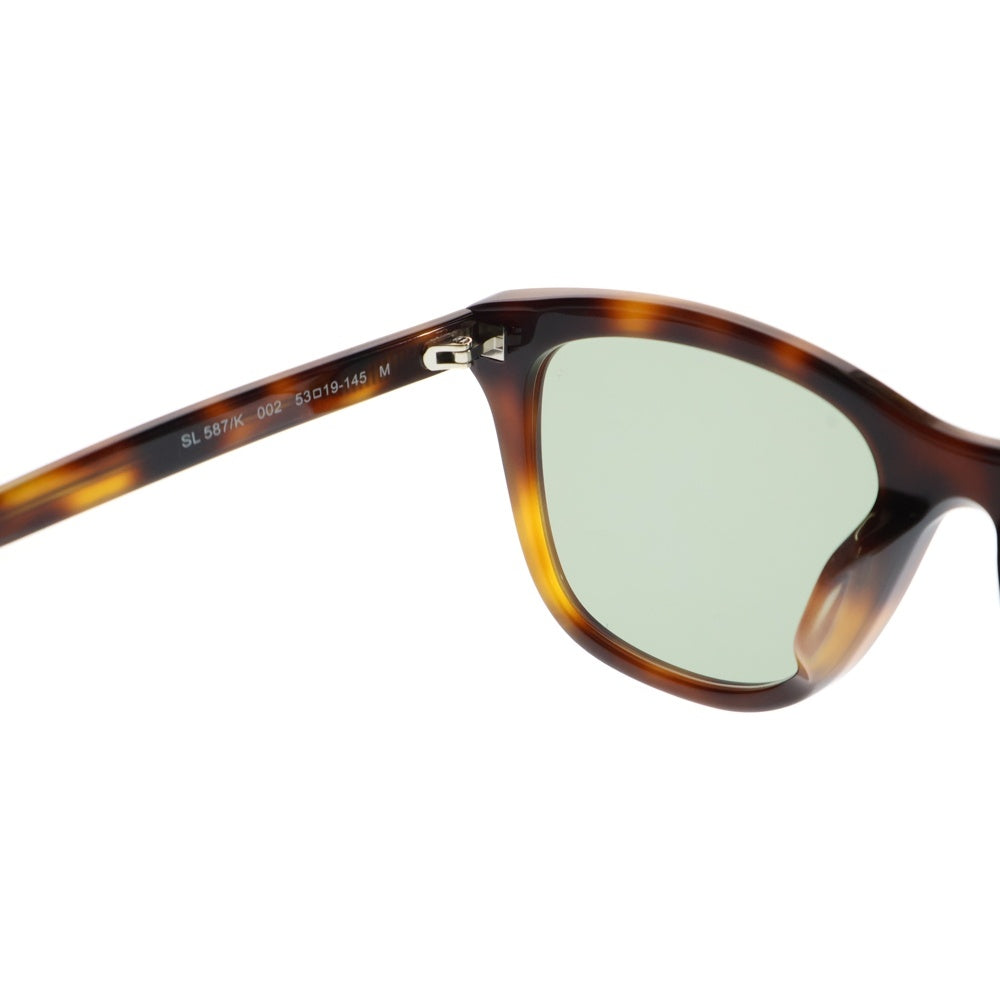 SAINT LAURENT PARIS(サンローランパリ) 23AW ウェリントン ハバナテンプル サングラス メガネ アイウェア ブラウン/グレー SL587K-002