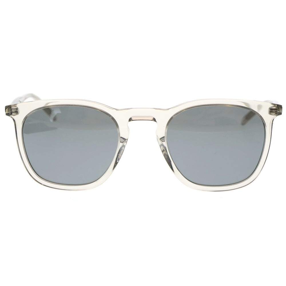 SAINT LAURENT PARIS(サンローランパリ) 23AW ウェリントン スマートサングラス ハバナテンプル メガネ アイウェア ブラウン SL623-002