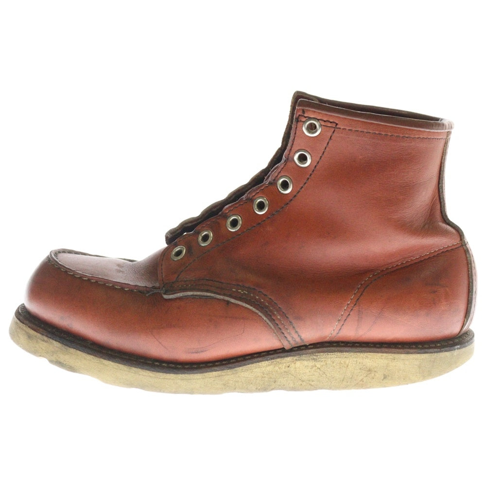 RED WING(レッド ウイング) 90S IRISH SETTER MOC TOE CLASSIC WORK BOOTS アイリッシュセッター モックトゥ レザー クラシック ワークブーツ 四角犬タグ ブラウン 3875
