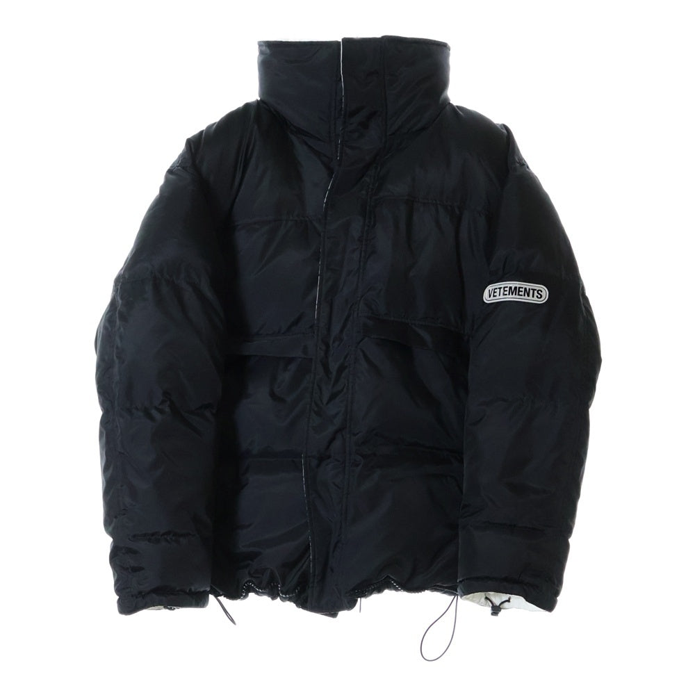 VETEMENTS(ヴェトモン) 19AW REVERSIBLE PUFFER JACKET リバーシブル ダウンジャケット ブラック/ホワイト UAH20JA801
