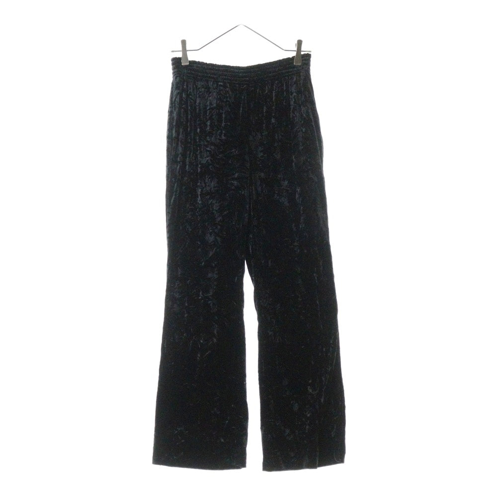 SAINT LAURENT PARIS(サンローランパリ) 22AW ワイド ベロア ロングパンツ ブラック 718974 Y5F61