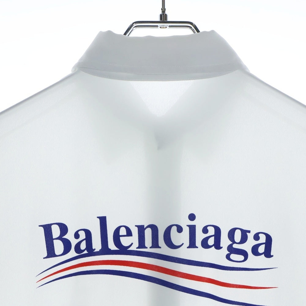 BALENCIAGA(バレンシアガ) キャンペーンロゴ 長袖 シアーシャツ ホワイト 623039 TG008