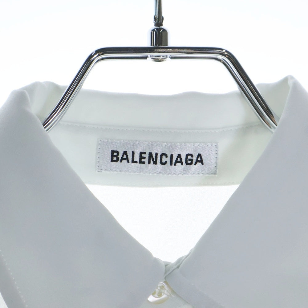 BALENCIAGA(バレンシアガ) キャンペーンロゴ 長袖 シアーシャツ ホワイト 623039 TG008