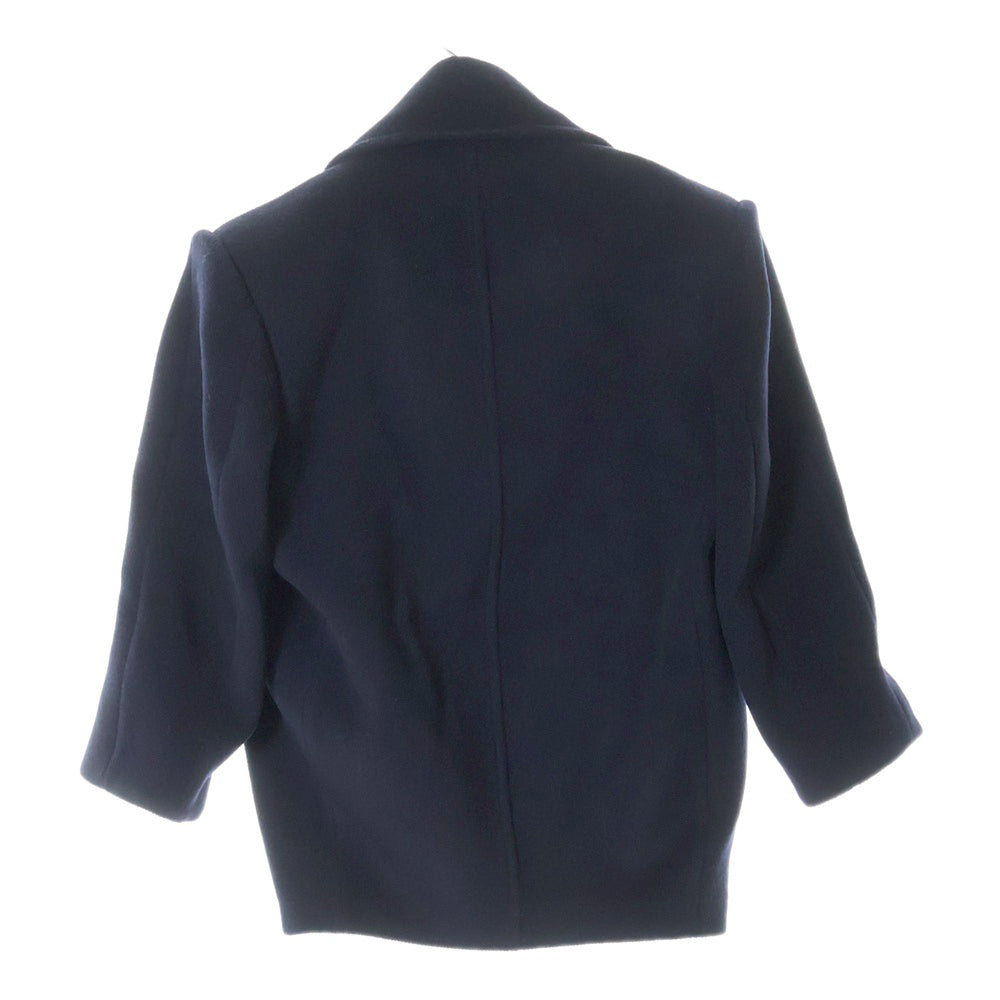 SAINT LAURENT PARIS(サンローランパリ) 22AW ウール ダブルブレスト Pコート ネイビー 720194 Y632N レディース