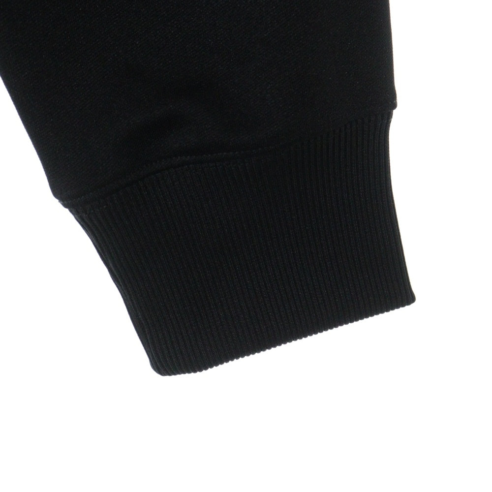 COURREGES(クレージュ) フロントエンブロイダリー リブ切替 ジップアップジャケット ジャージ ブラック 123JVE011JS00029999