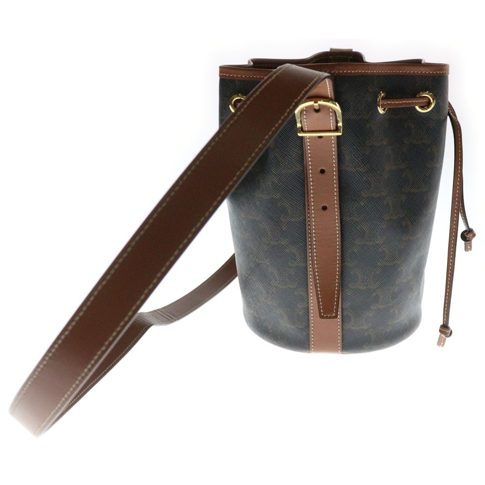 CELINE(セリーヌ) トリオンフ スモール ドローストリング 巾着 ショルダーバッグ ブラウン レディース 191142BZJ 04LU