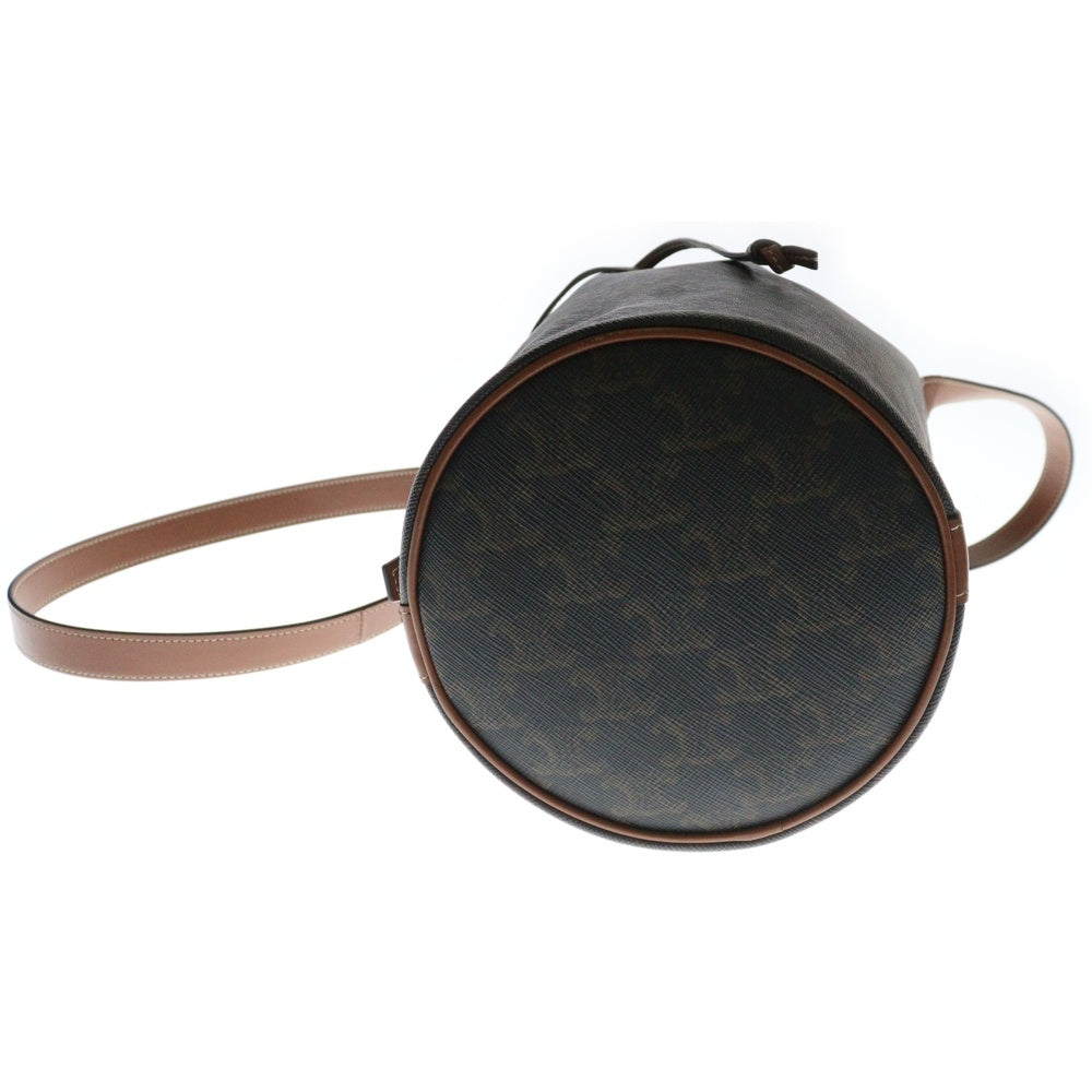 CELINE(セリーヌ) トリオンフ スモール ドローストリング 巾着 ショルダーバッグ ブラウン レディース 191142BZJ 04LU