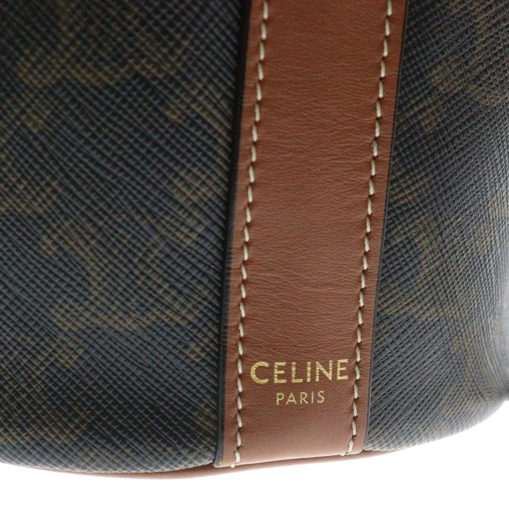 CELINE(セリーヌ) トリオンフ スモール ドローストリング 巾着 ショルダーバッグ ブラウン レディース 191142BZJ 04LU
