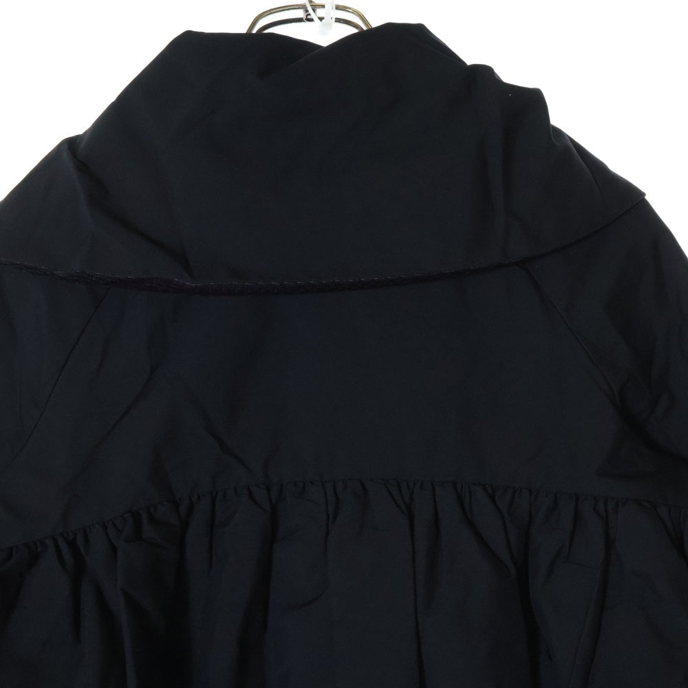 UNDERCOVER(アンダーカバー) 07SS PURPLE期 裏地メッシュ切り替え ラインストーンボタン ビッグカラージャケット ブラック/パープル レディース 7S5-B1
