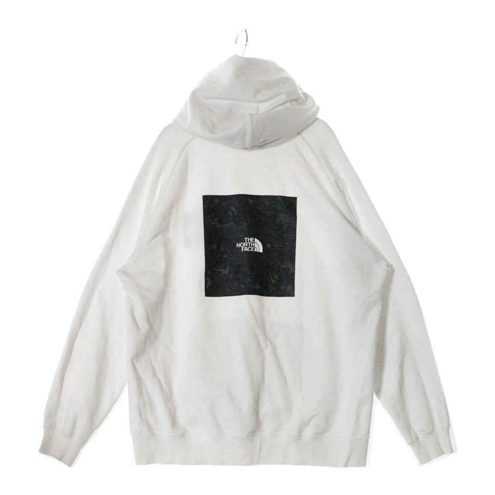 THE NORTH FACE(ザノースフェイス) RAGE L/S SWEAT HOODIE レイジ ロゴプリントプルオーバーパーカー ホワイト NT61965