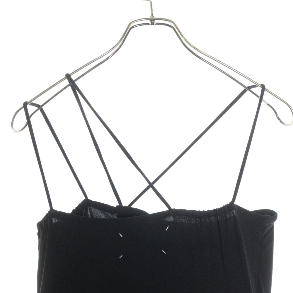 Martin Margiela(マルタンマルジェラ) 08SS ここのえ期 白タグ アシンメトリー レーヨン キャミソールワンピース ブラック レディース 20695