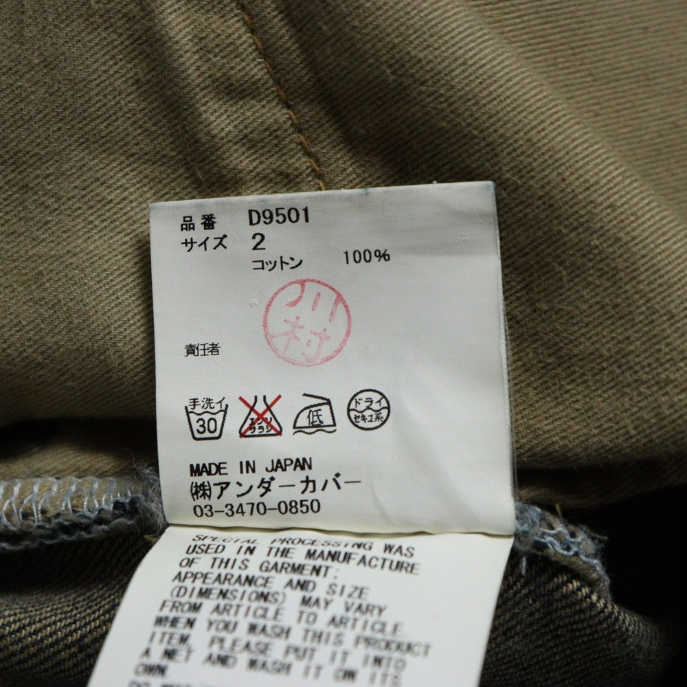 UNDERCOVER(アンダーカバー) But Beautiful期 復刻 64 ダメージ加工カットオフ スキニーデニムパンツ インディゴ D9501 レディース