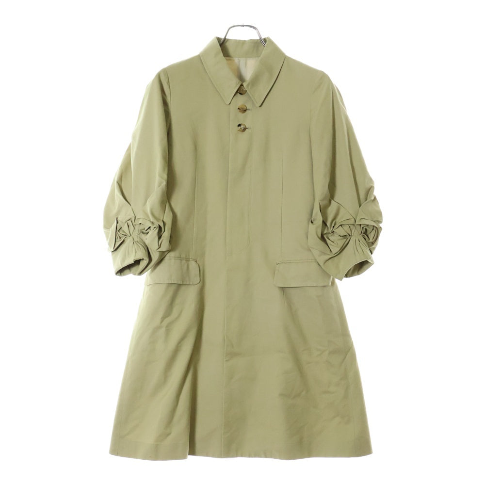 UNDERCOVER(アンダーカバー) 08SS Summer Madness期 比翼ボタン 袖リブ ステンカラーコート キナリ A1306 レディース