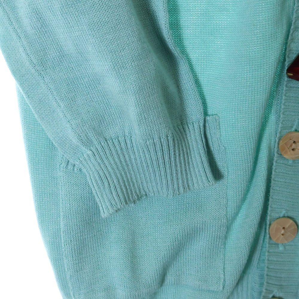 UNDERCOVER(アンダーカバー) 04AW but beautiful期 ビジュー装飾 ニット カーディガン ライトブルー 5S63-K1 レディース