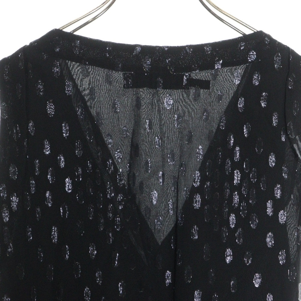 MOSCHINO(モスキーノ) 総柄 ノースリーブワンピース ブラック レディース