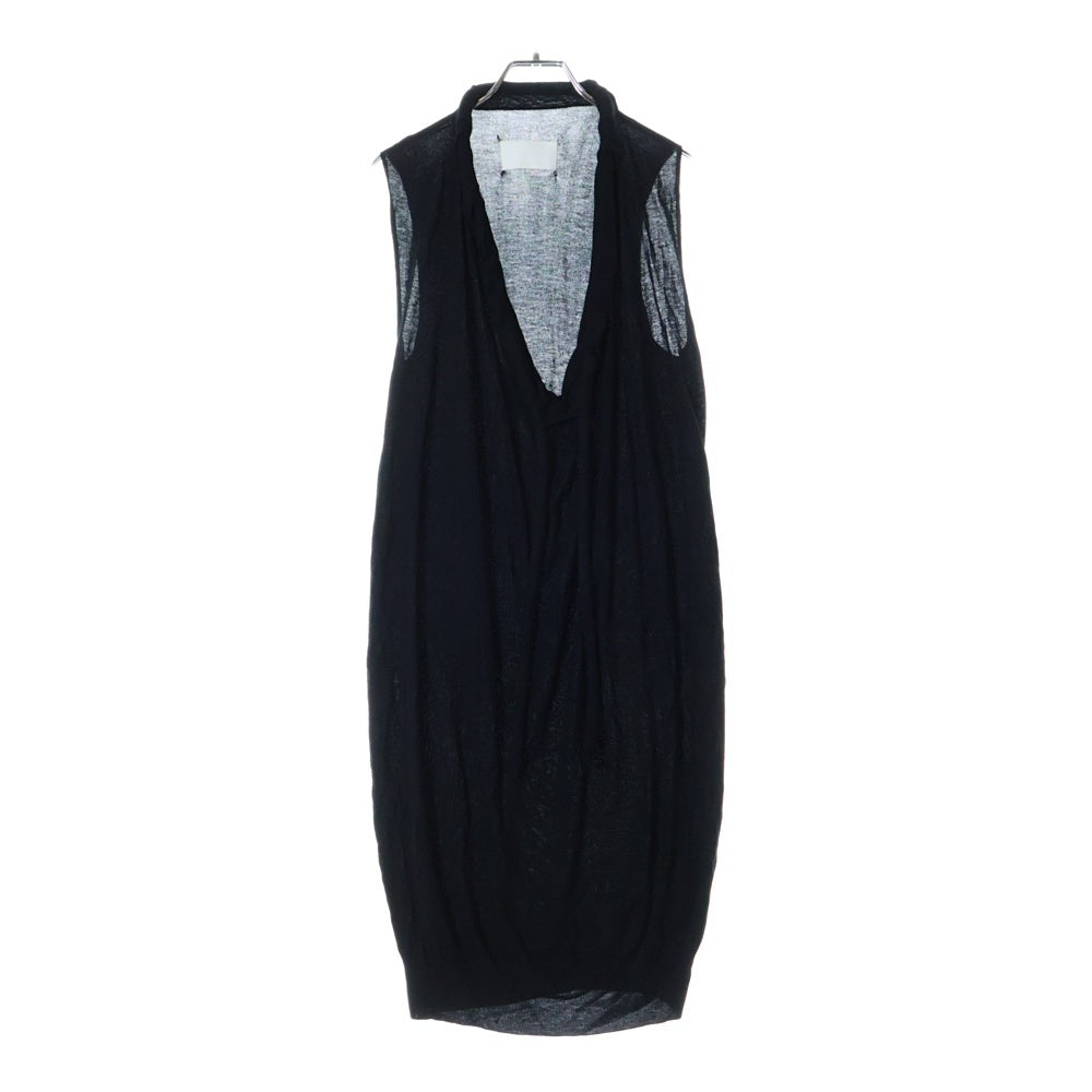Maison Martin Margiela(メゾンマルタンマルジェラ) ここのえ期 白タグ ドローコード ノースリーブ ニットセーター ブラック 00948 レディース
