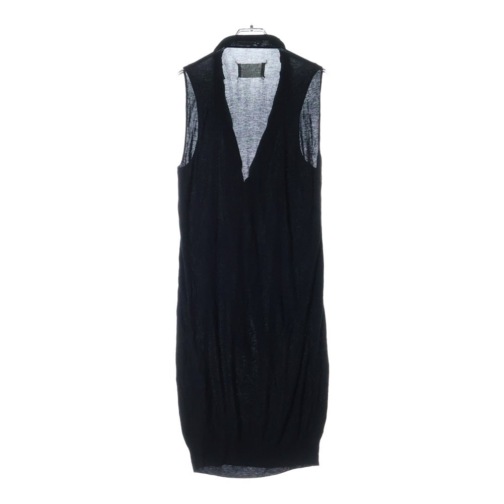 Maison Martin Margiela(メゾンマルタンマルジェラ) ここのえ期 白タグ ドローコード ノースリーブ ニットセーター ブラック 00948 レディース