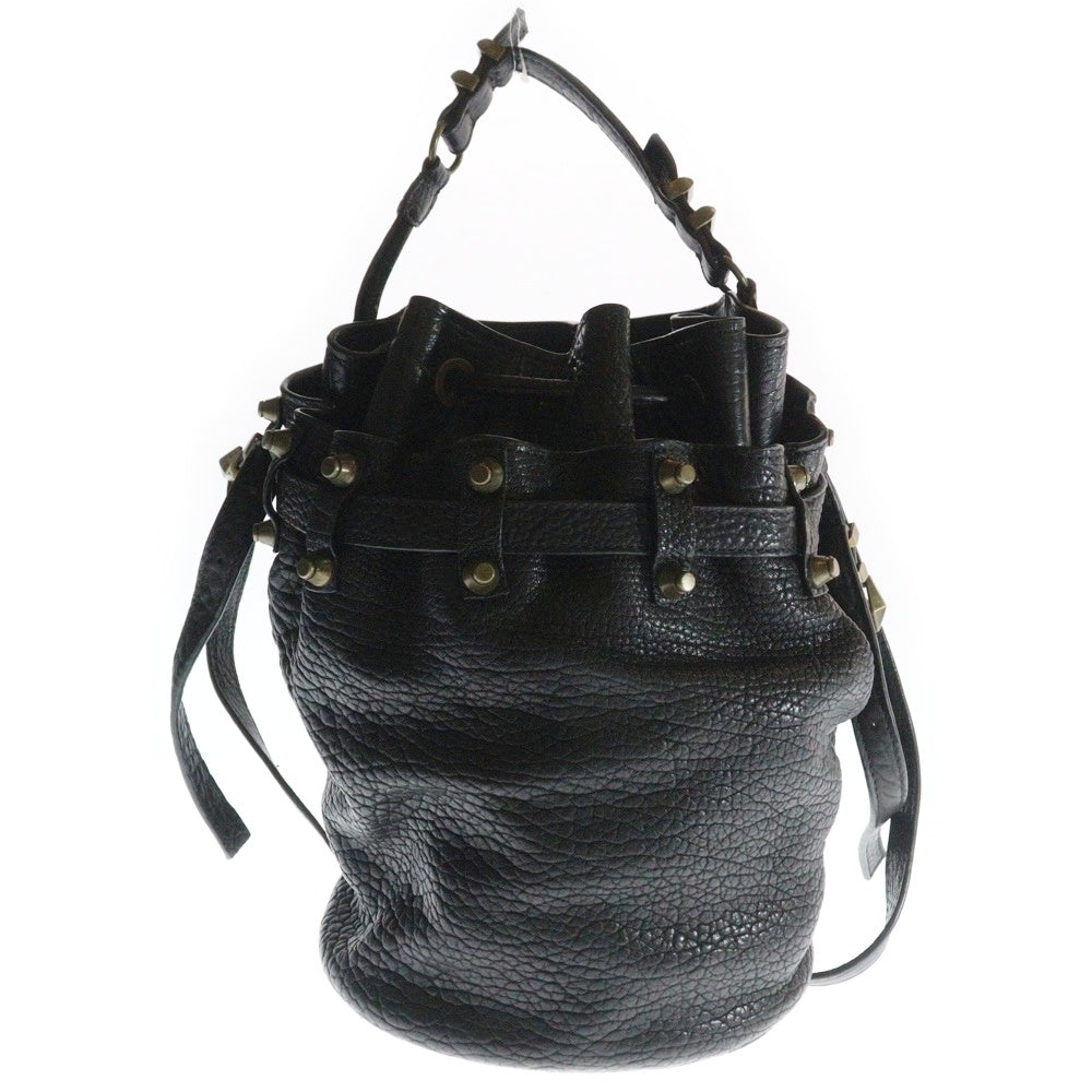 ALEXANDER WANG(アレキサンダーワン) ディエゴ バケット スタッズ レザー ショルダーバッグ ブラック レディース