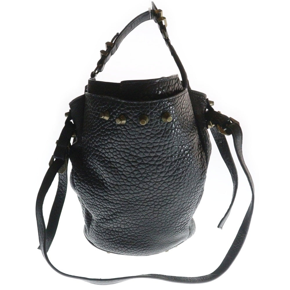 ALEXANDER WANG(アレキサンダーワン) ディエゴ バケット スタッズ レザー ショルダーバッグ ブラック レディース