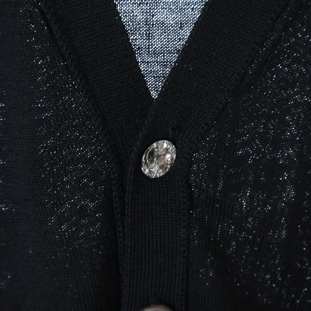 UNDERCOVER(アンダーカバー) ストーンボタン アクリル ニット カーディガン ブラック F9901