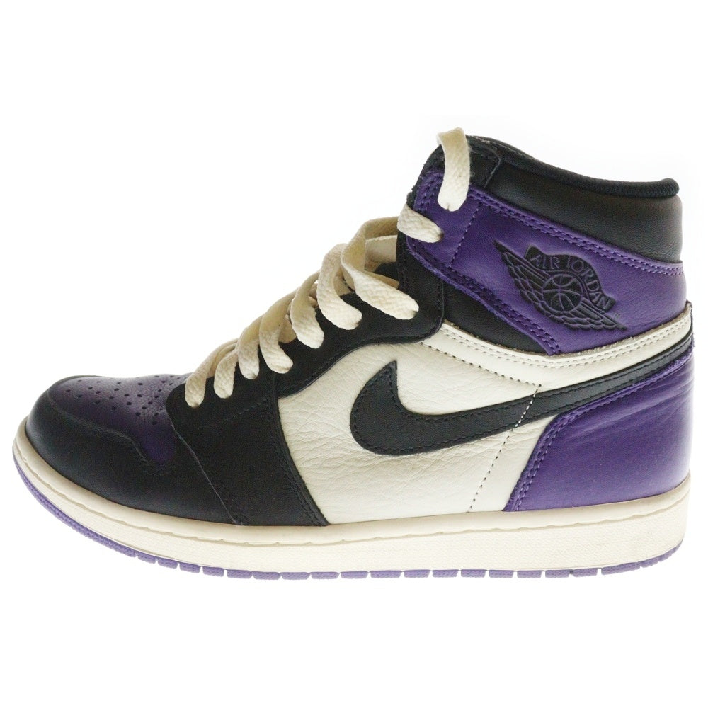 NIKE(ナイキ) AIR JORDAN 1 RETRO HIGH OG COURT PURPLE エア ジョーダン 1 レトロ ハイ オージー コートパープル ハイカットスニーカー US9.5/27.5cm 555088-501