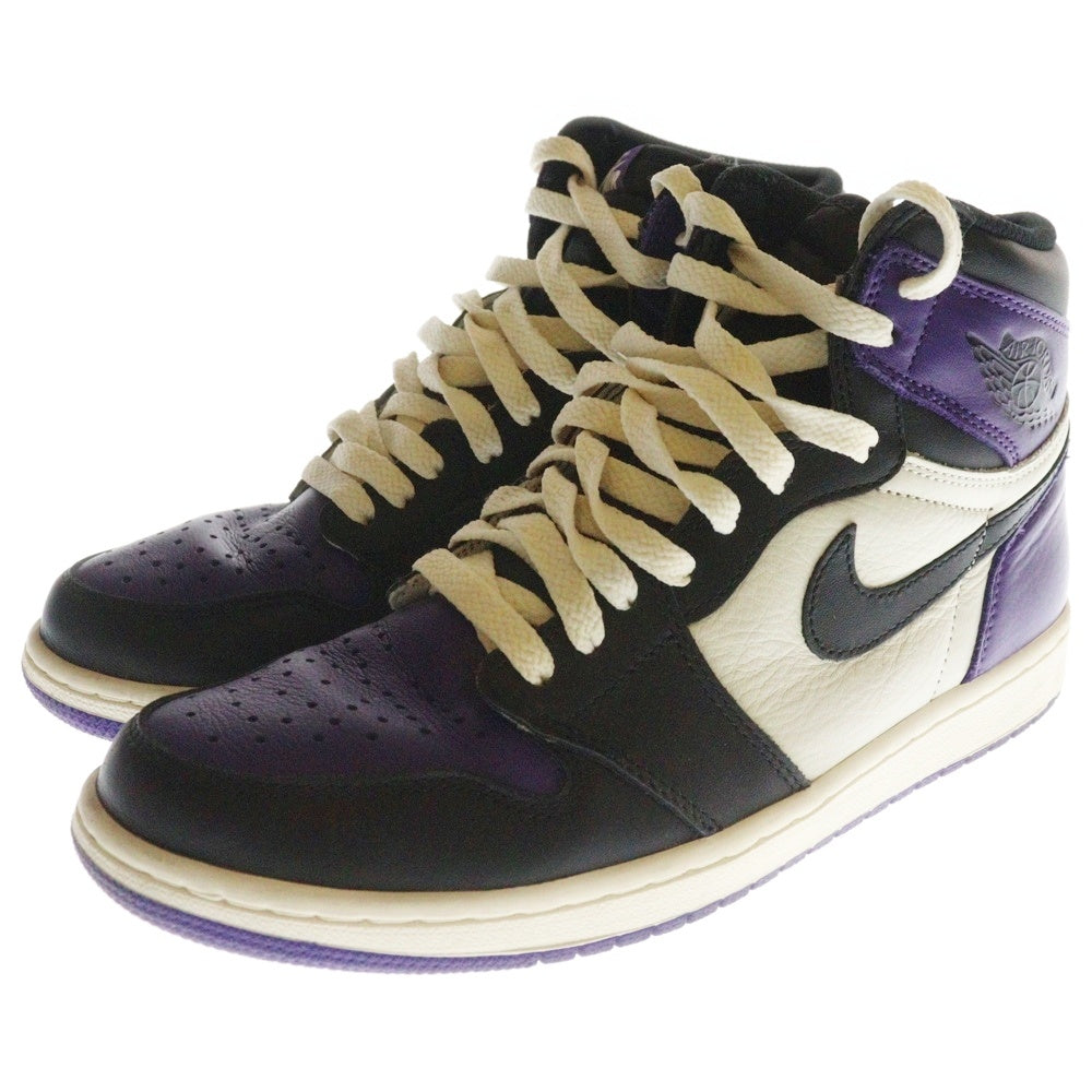NIKE(ナイキ) AIR JORDAN 1 RETRO HIGH OG COURT PURPLE エア ジョーダン 1 レトロ ハイ オージー コートパープル ハイカットスニーカー US9.5/27.5cm 555088-501