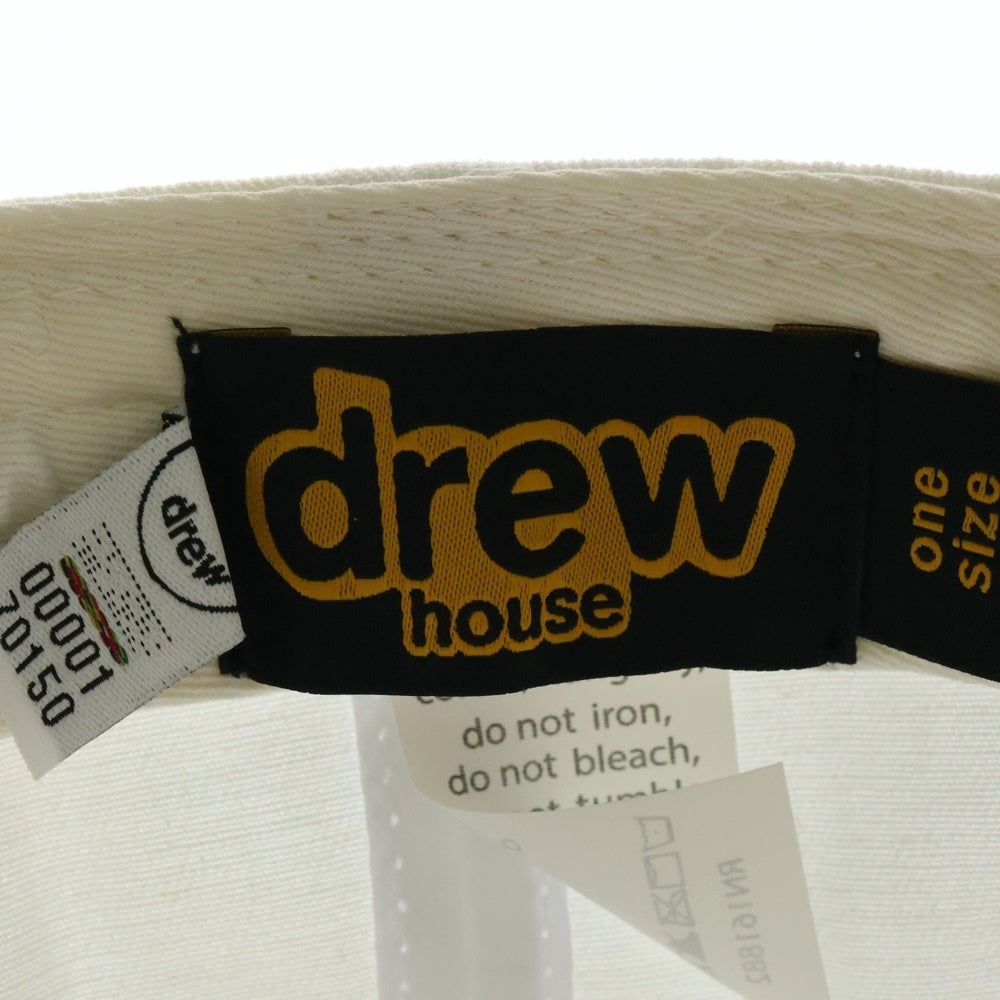 drew house(ドリューハウス) 21SS HEARTY SNAPBACK HAT ハーティ スカルエンブロイダリー スナップバック ハット キャップ 帽子 レッド/ホワイト