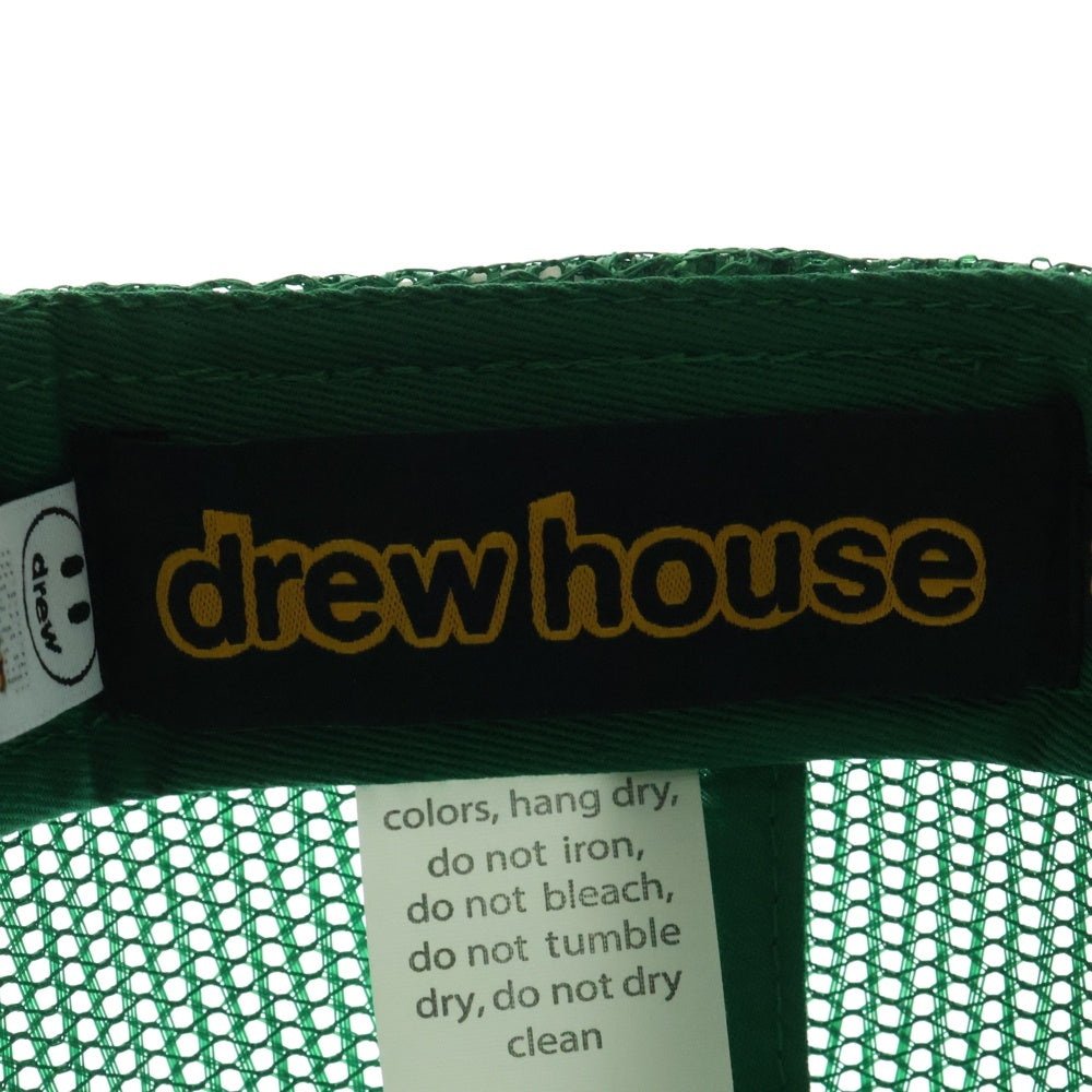drew house(ドリューハウス) INFINITE JOY TRUCKER HAT インフィニット ジョイ フロントロゴ トラッカー ハット メッシュキャップ 帽子 ホワイト/グリーン