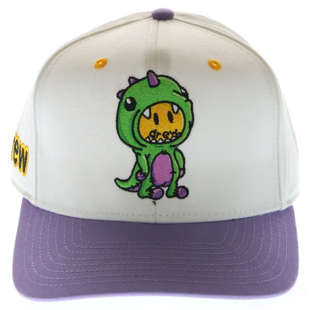 drew house(ドリューハウス) 21AW DINODREW SNAPBACK HAT ディノドリュー エンブロイダリー スナップバック 5パネルハット キャップ 帽子 パープル/ホワイト
