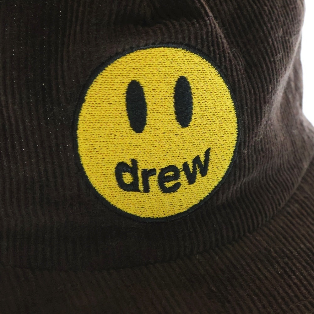 drew house(ドリューハウス) ロゴパッチ 6パネル コーデュロイ キャップ 帽子 ブラウン