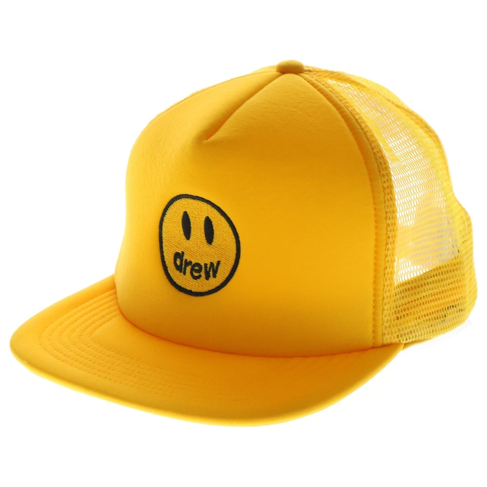 drew house(ドリューハウス) MASCOT TRUCKER HAT マスコット ロゴエンブロイダリー トラッカー ハット メッシュキャップ 帽子 イエロー