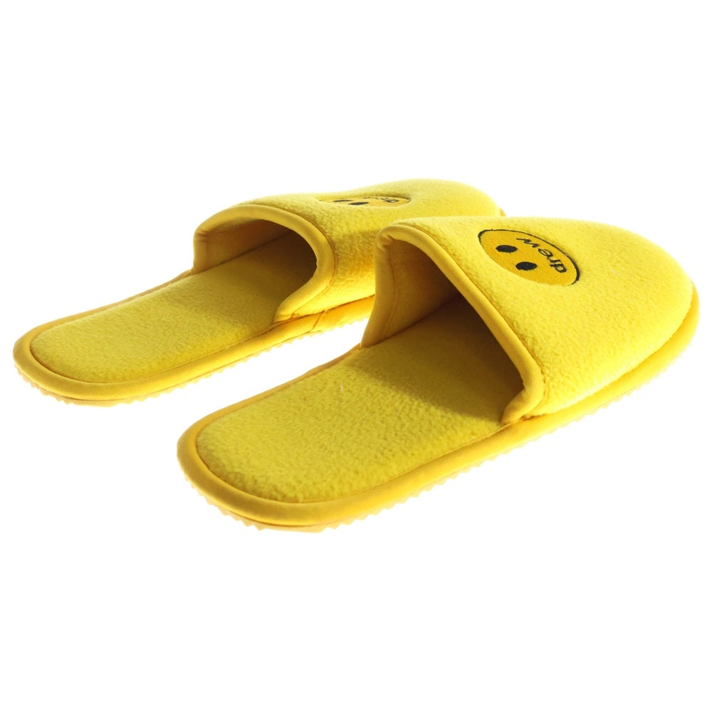 drew house(ドリューハウス) MASCOT HOUSE SLIPPERS マスコット ロゴエンブロイダリー ルームスリッパ サンダル シューズ イエロー