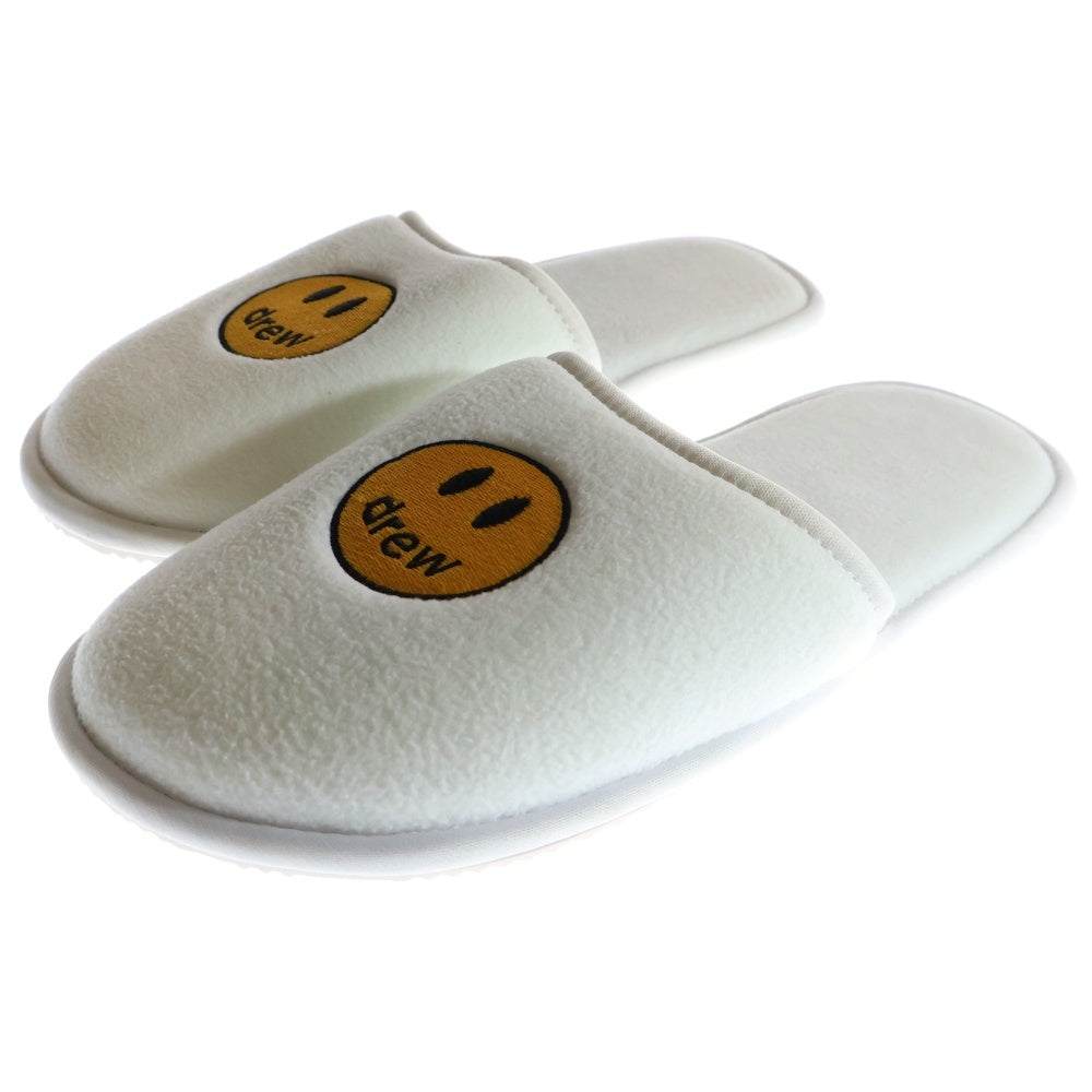 drew house(ドリューハウス) MASCOT HOUSE SLIPPERS マスコット ロゴエンブロイダリー ルームスリッパ サンダル シューズ ホワイト