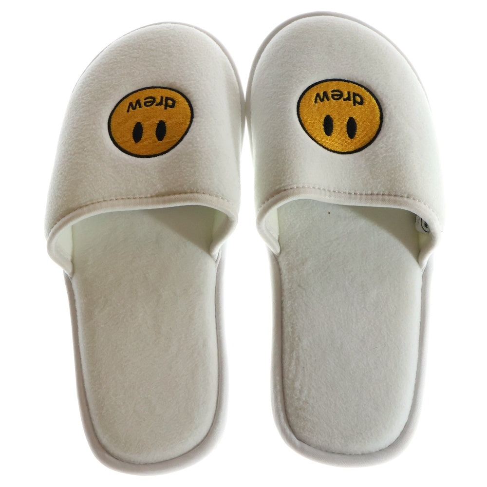 drew house(ドリューハウス) MASCOT HOUSE SLIPPERS マスコット ロゴエンブロイダリー ルームスリッパ サンダル シューズ ホワイト