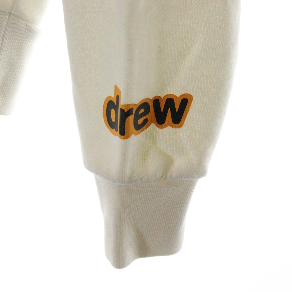 drew house(ドリューハウス) THEODREW HOODIE フロントプリント プルオーバー スウェットパーカー フーディ ホワイト/ブラウン