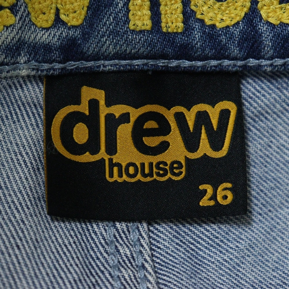 drew house(ドリューハウス) 21SS WIND LEG JEAN ヴィンテージ加工 ボタンフライ デニムパンツ ジーンズ インディゴ